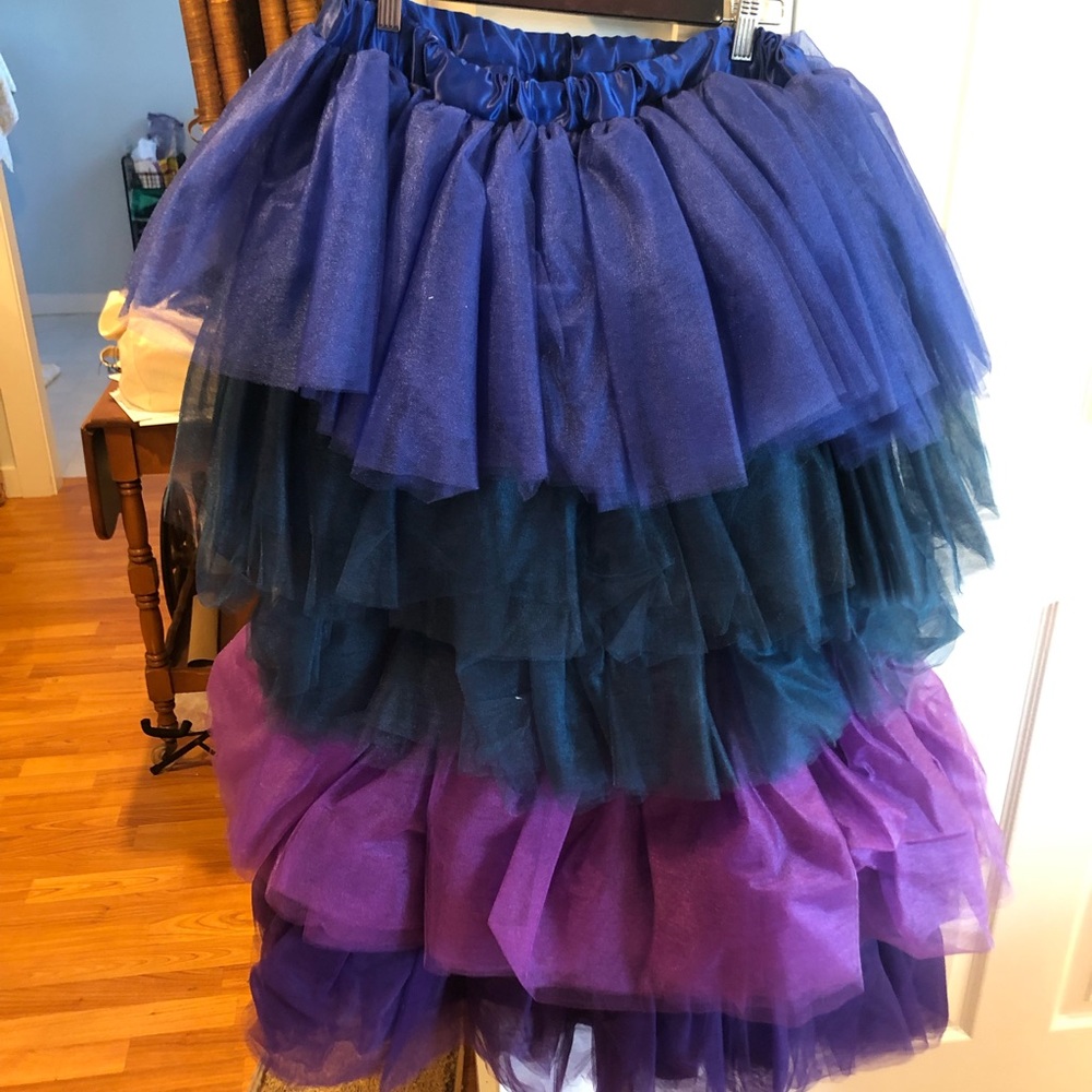 Tiered Tulle high-low skirt